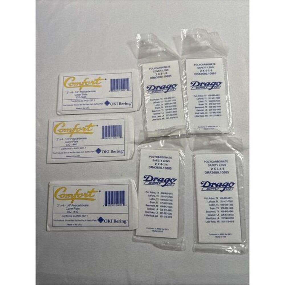 Polycarbonate Safety Plate 2" x 4-1/4" 100% Polycarbonate ( Lot Of 7)